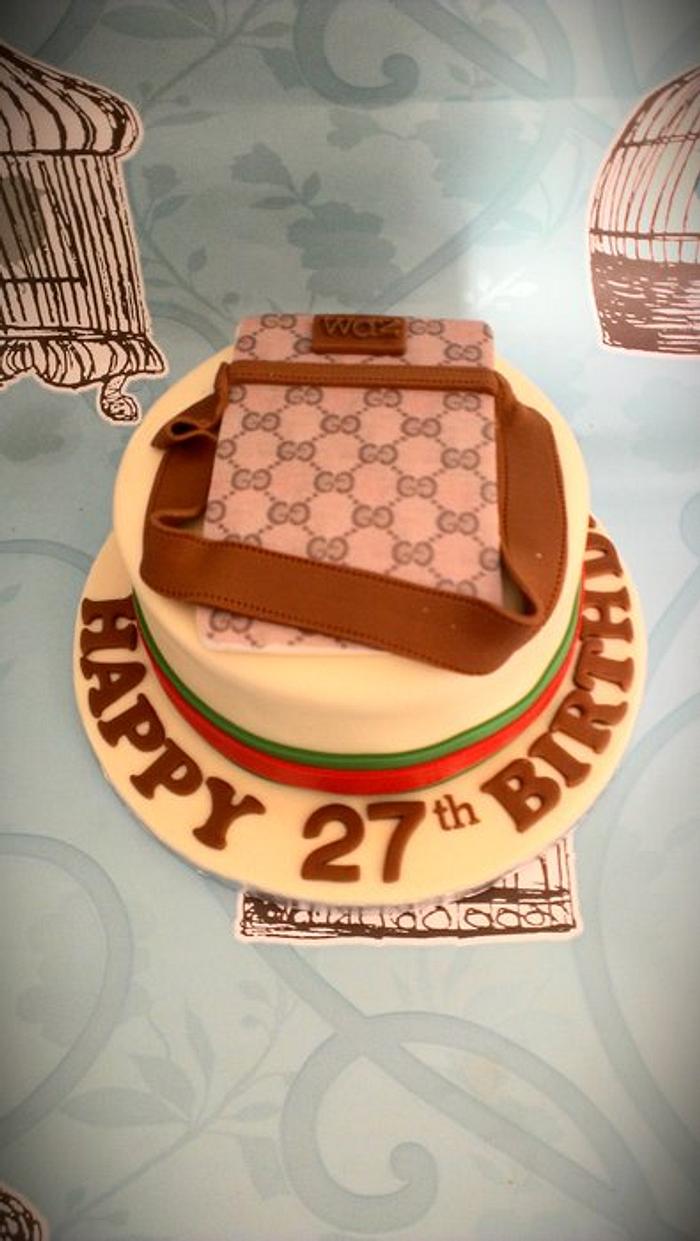 Man's 'Gucci' Birthday Cake - Decorated Cake by Peggy - CakesDecor