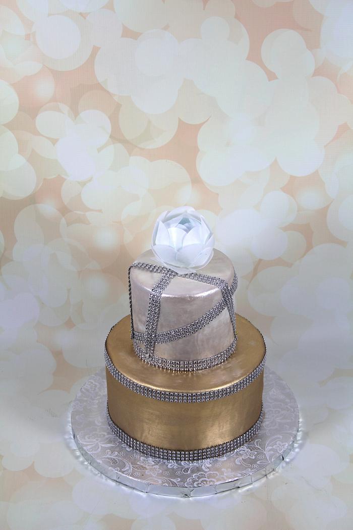 elegant bridal shower cake