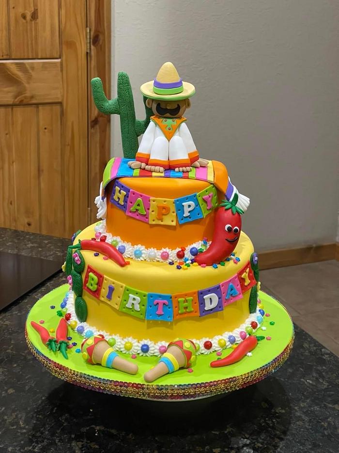 Fiesta Birthday Cake