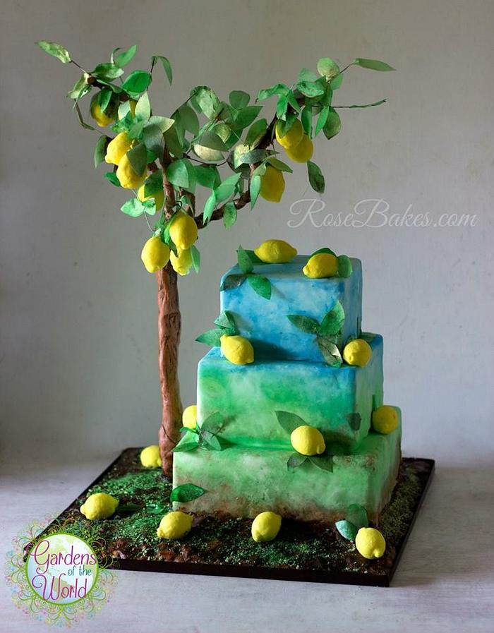 Lemon Tree Cake - Gardens of the World Cake Collaboration