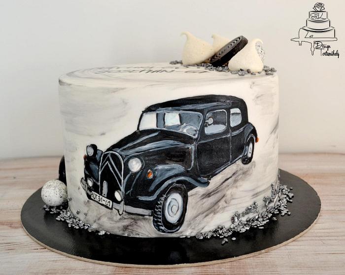 Old Citroen Car Cake