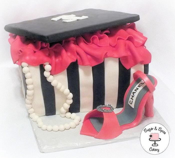 Chanel Shoe Box Cake