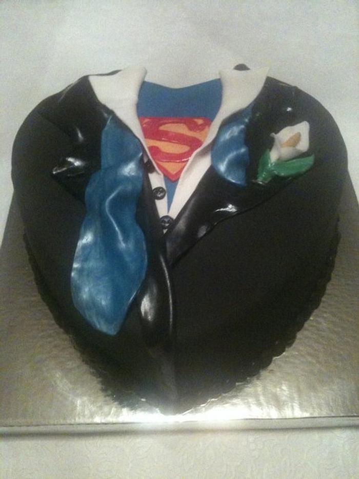 Superman grooms cake.