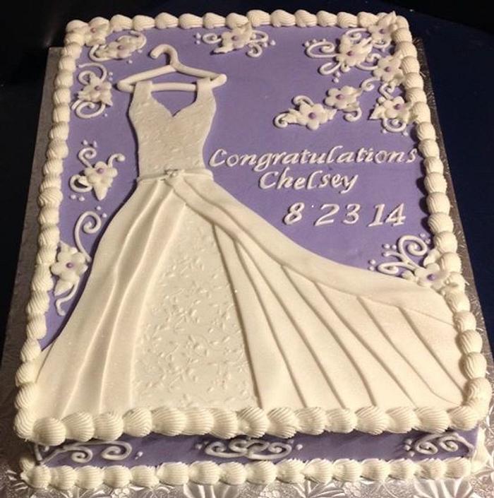 Wedding Dress Sheet Cake