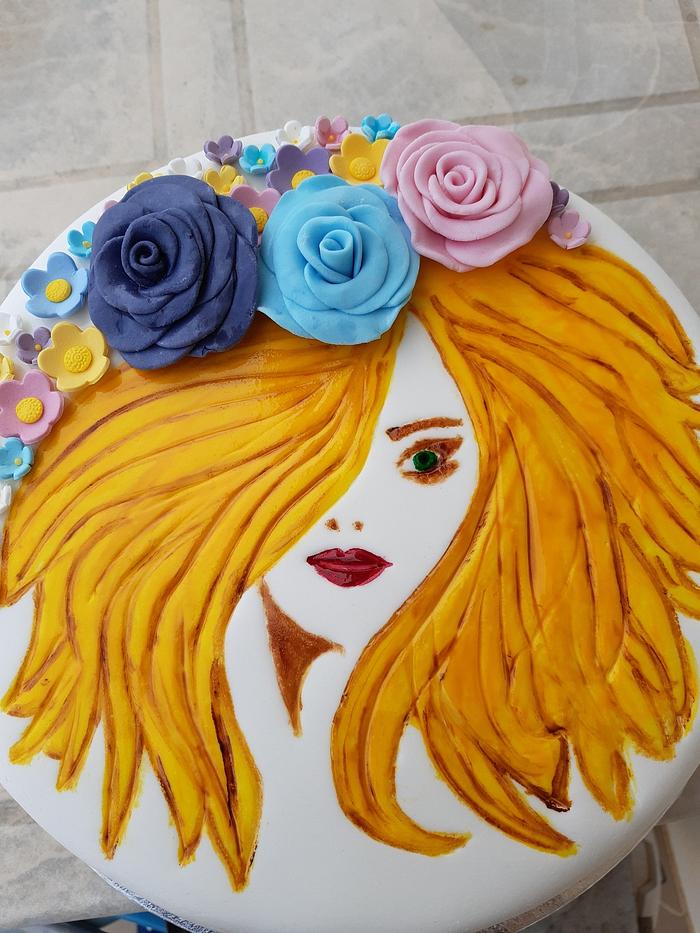 BLONDE LADY CAKE 