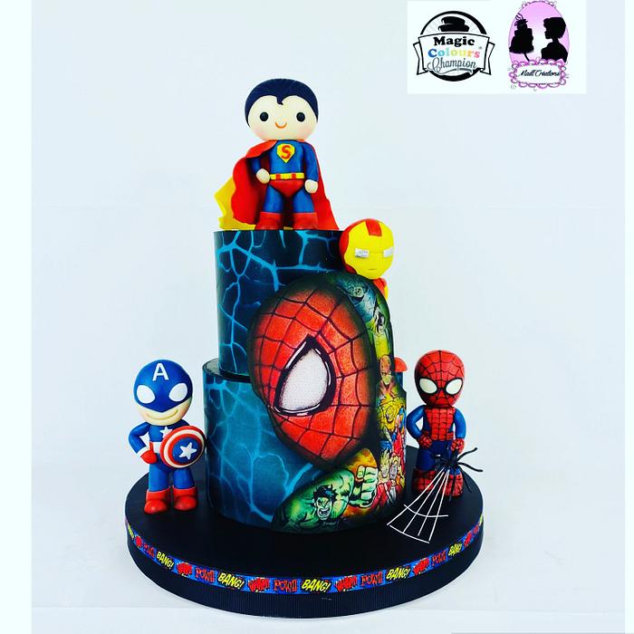 Super héros cake party