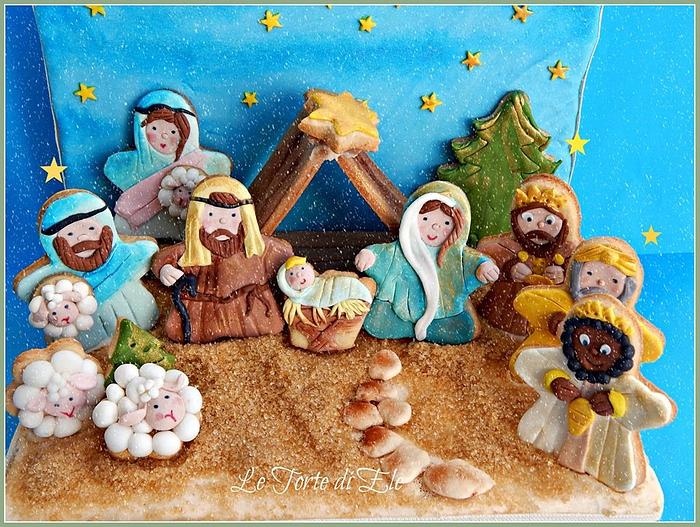 Nativity scene made with cookies!!!