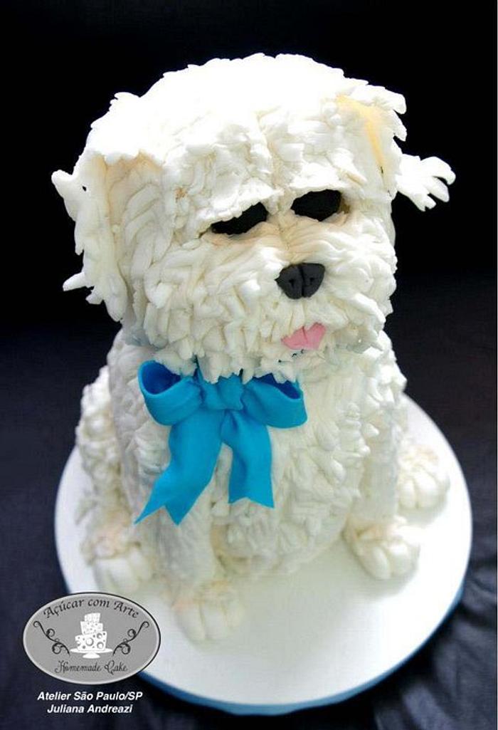 Cake carved Dog - 100% edible - 50cm