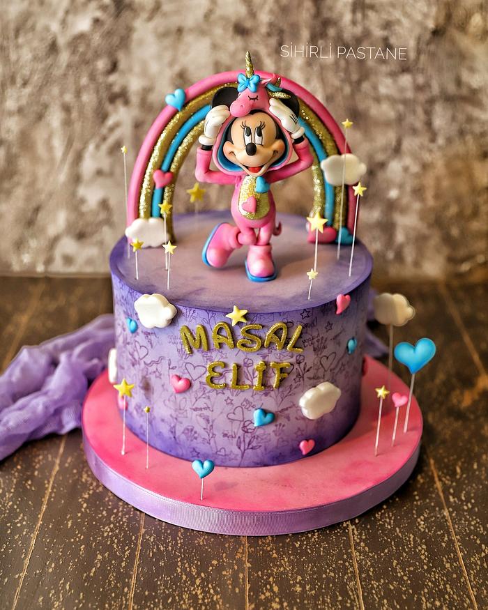 Unicorn Minnie Mouse Cake