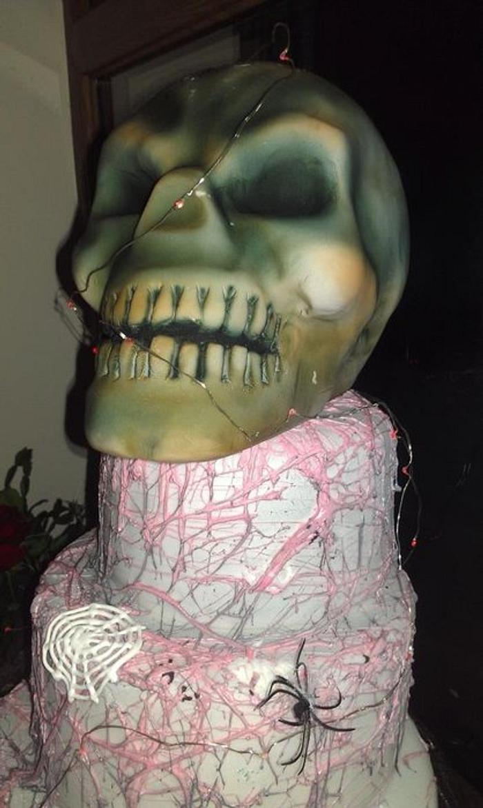 Sugar skull cake