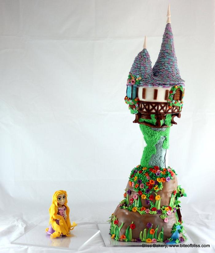 Rapunzel Tower Sculpted Cake