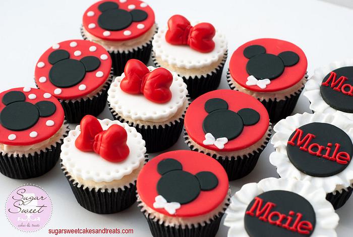 Minnie n' Mickey Mouse Cupcakes