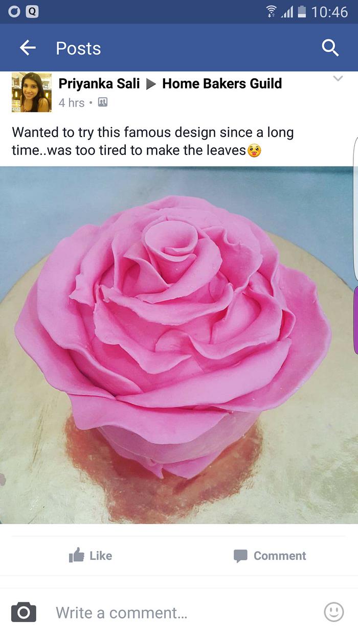 My first rose cake!