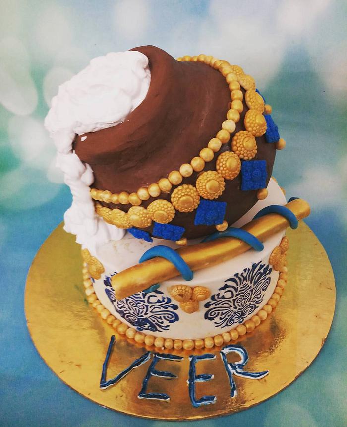 Shri Krishna theme cake