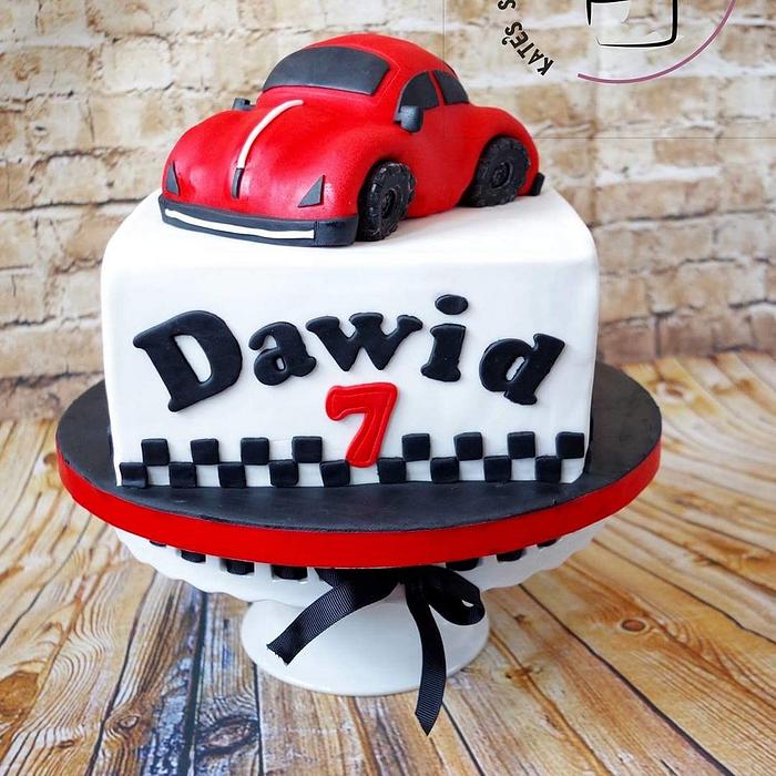 Little red car cake