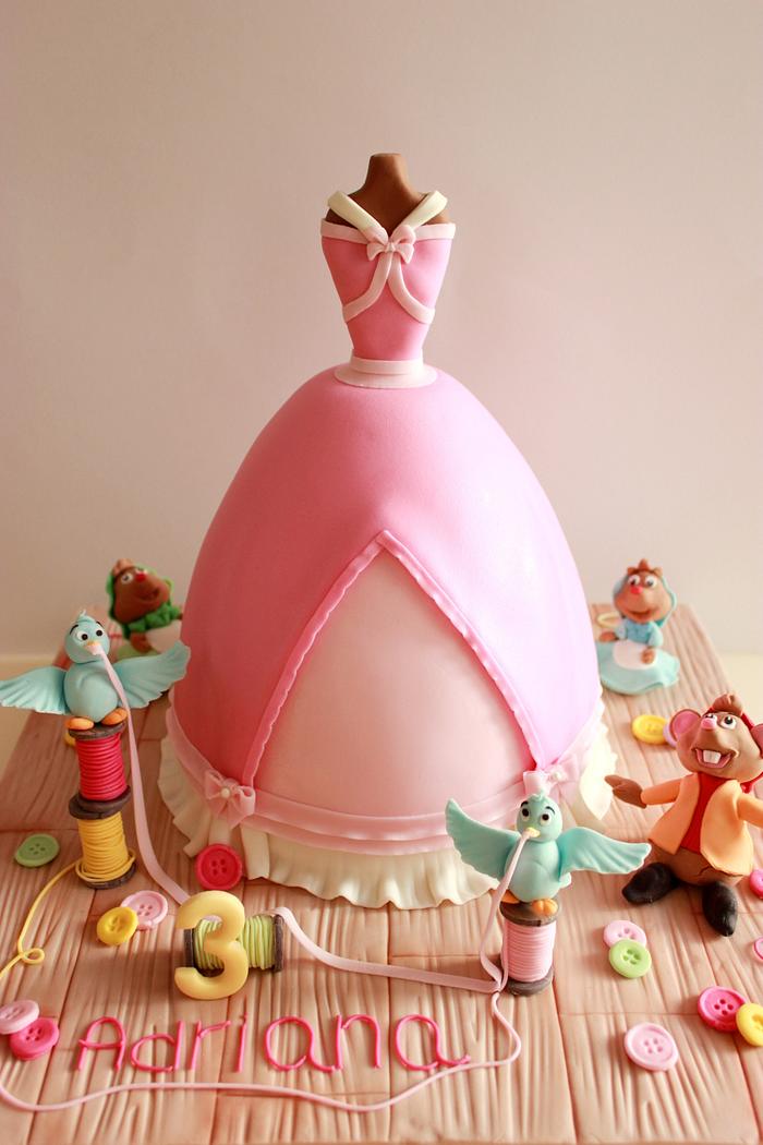 Cinderella Pink Dress Cake