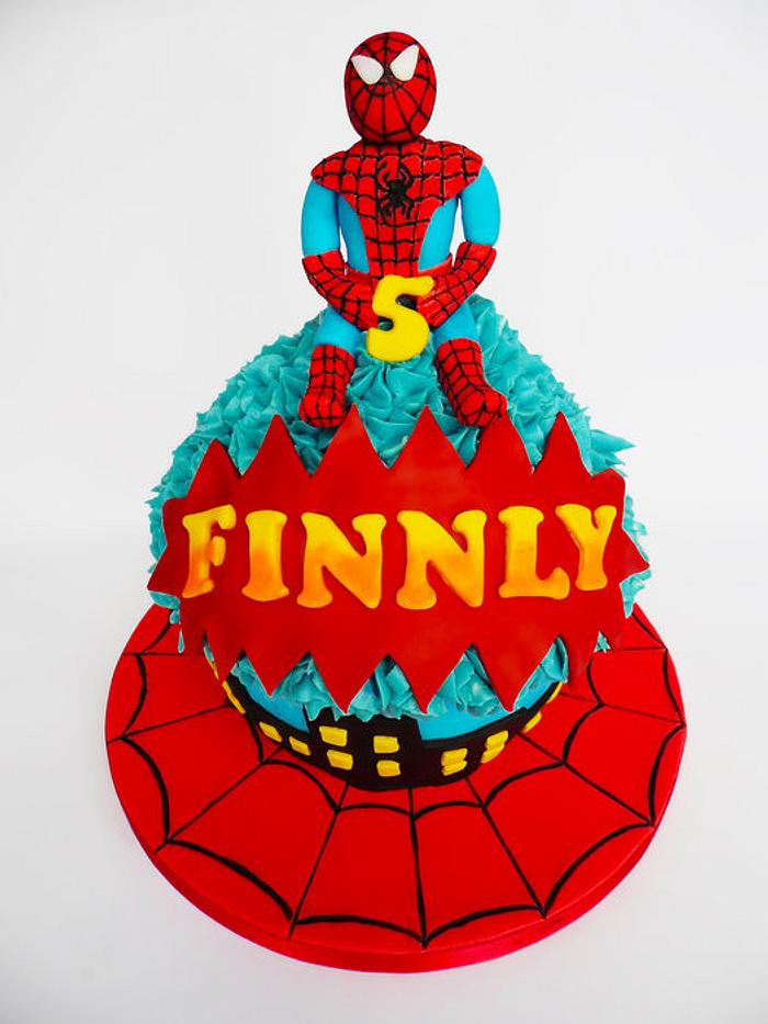 Spiderman giant cupcake