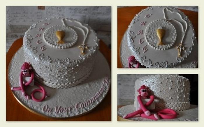First Communion Cake for Grace