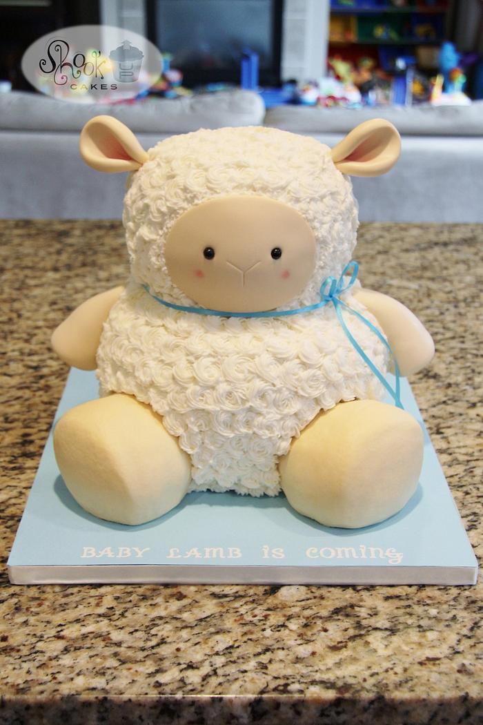 Little Lamb - Baby Shower Cake!