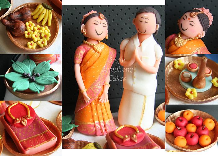 Traditional south indian cake toppers