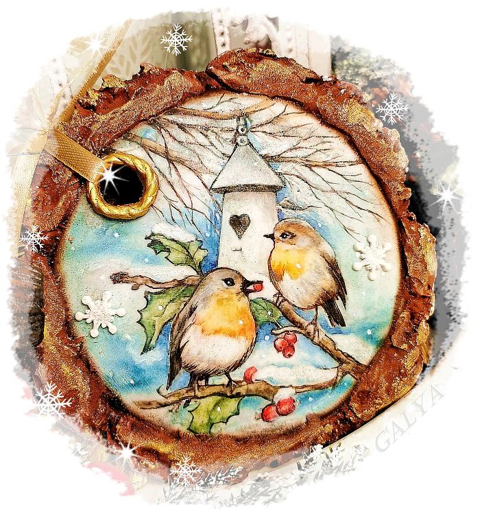 Christmas cookies/STUMP with birds