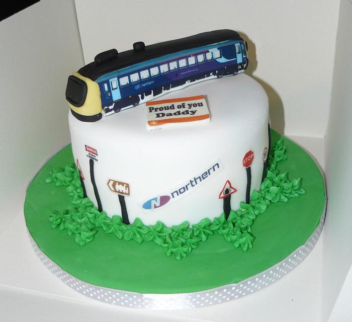 Northern Rail themed cake 