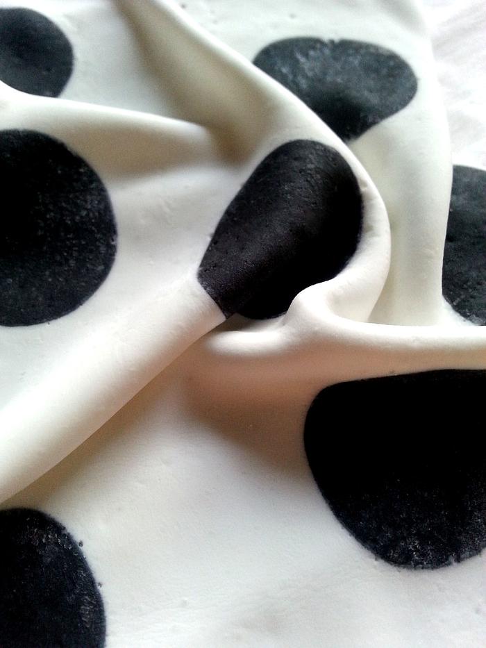 Polka-dot edible fabrics