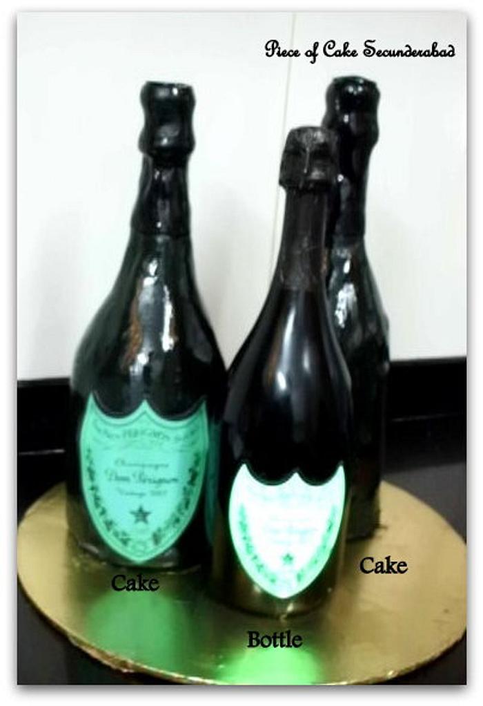 Champagne Bottle Cake