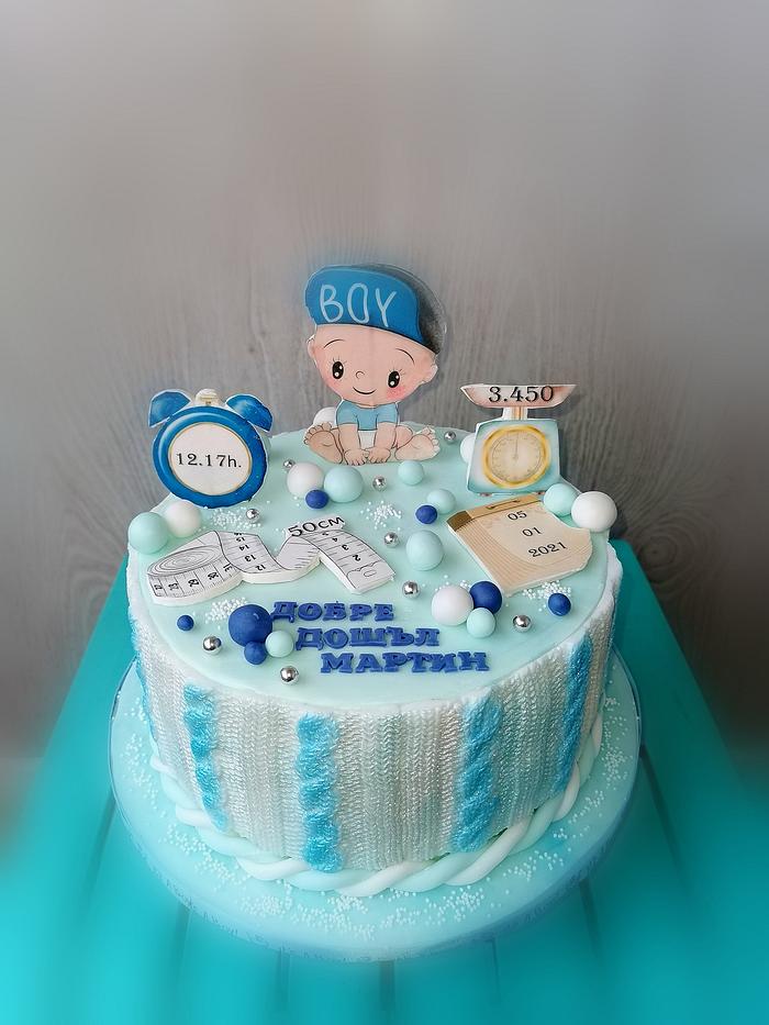 Baby welcome cake 