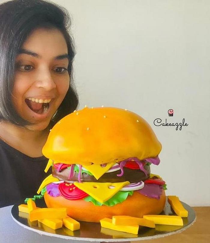 3D Burger Cake