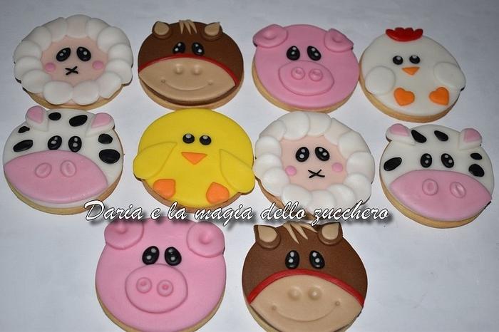 Farm animals cookies