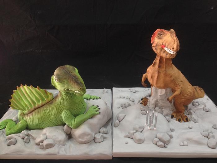 Dinosaur birthday cakes