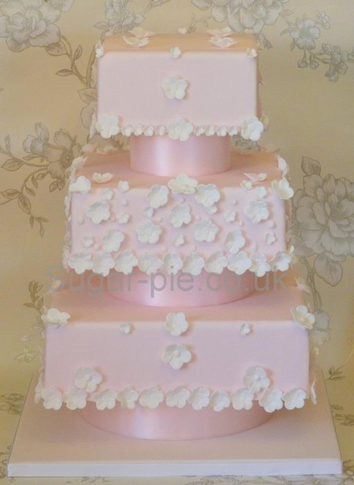 Blossom wedding cake 