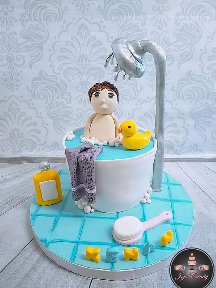 Baby bath cake 