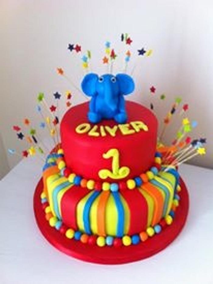 colourful birthday cake
