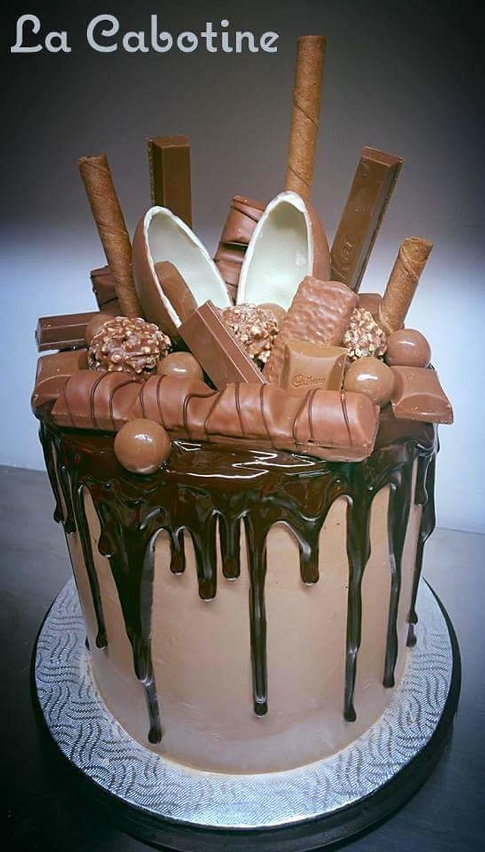 Chocolate lover\'s cake - Decorated Cake by La Cabotine - CakesDecor