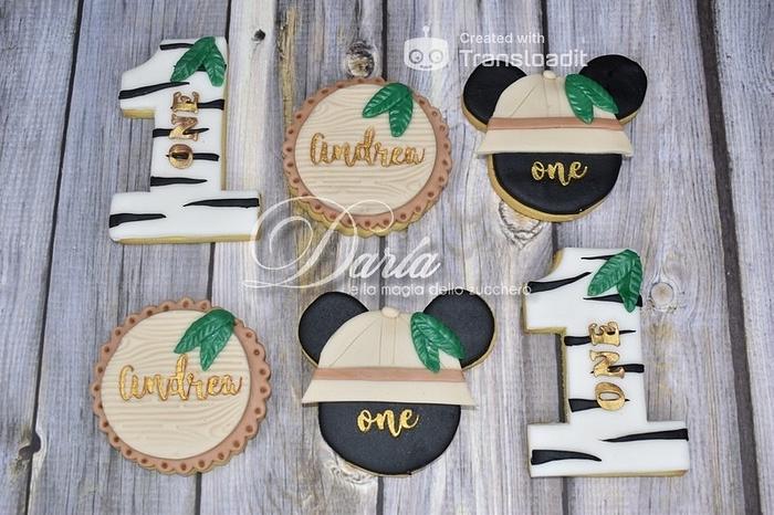 Mickey Mousee safari cookies