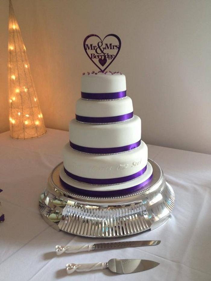 Cadburys purple wedding cake