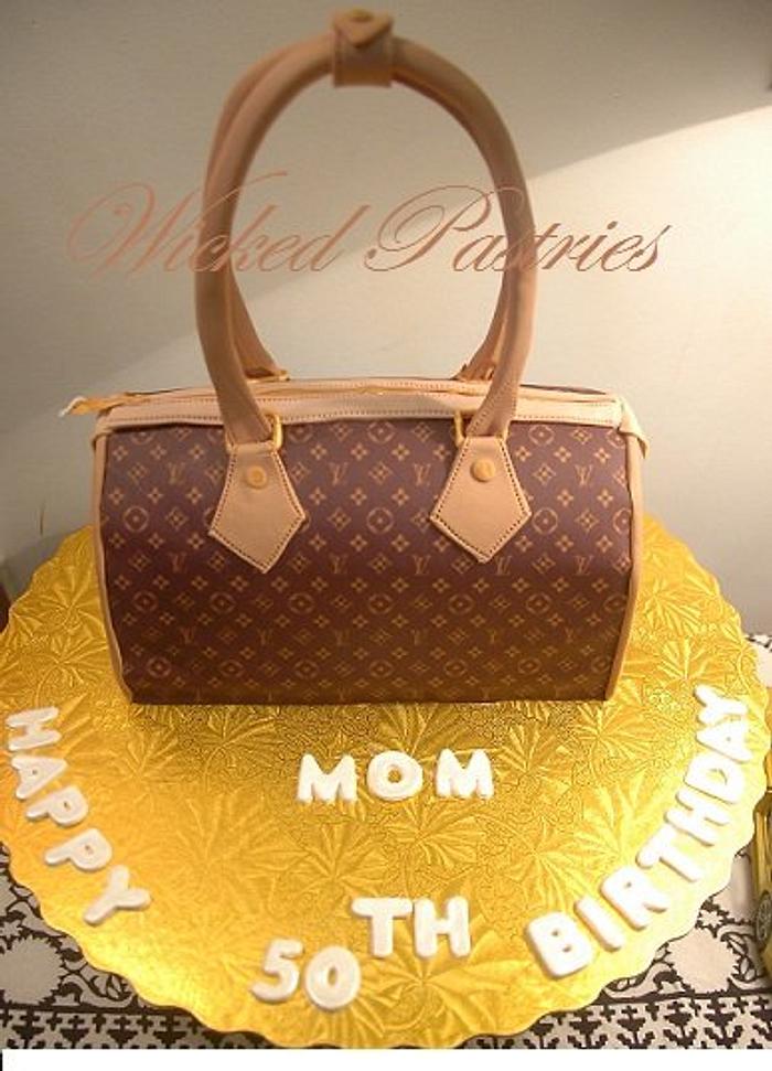 Louis Vuitton Purse Cake - made for a dear friend