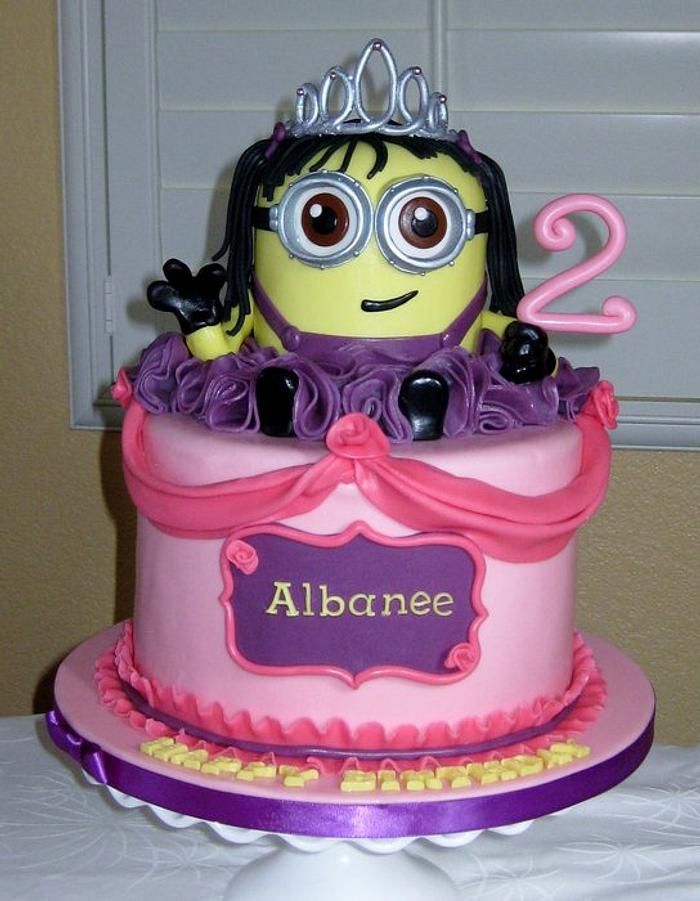 Minion princess cake