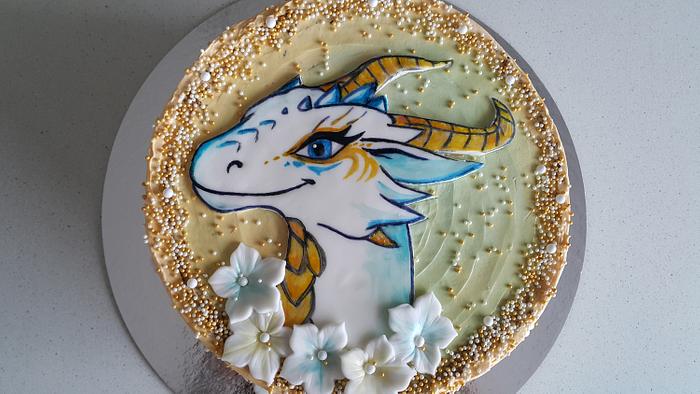Lego Dragon/Elves cake