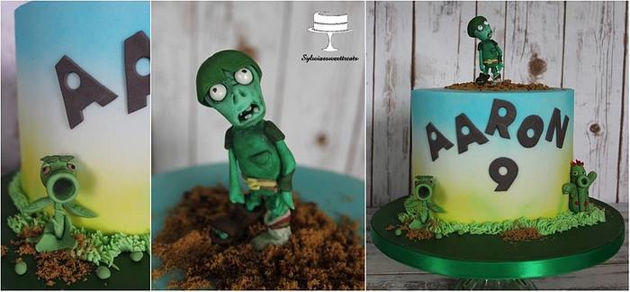 Zombies vs plants cake