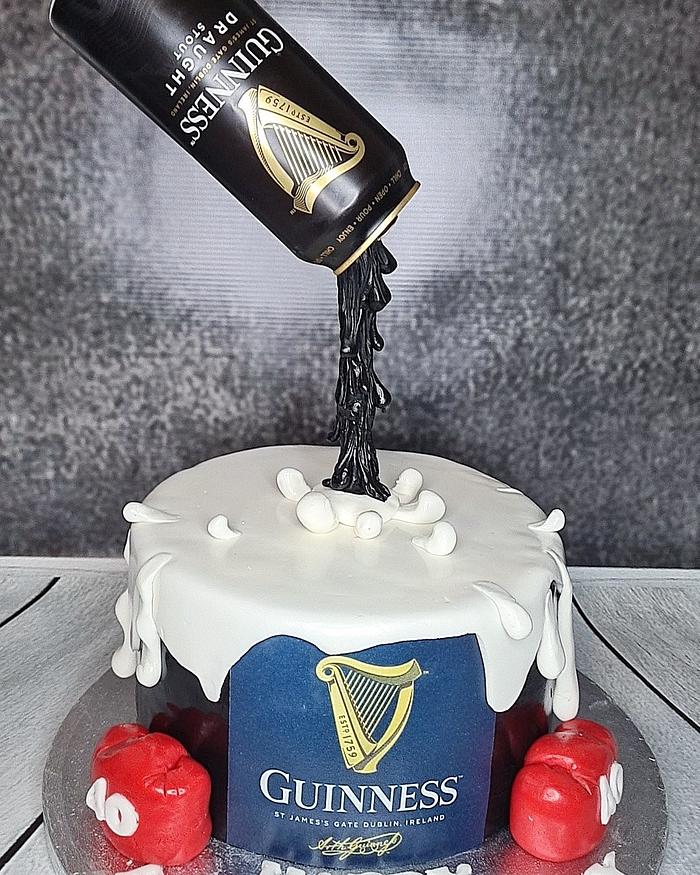 Gravity defying Guinness cake 