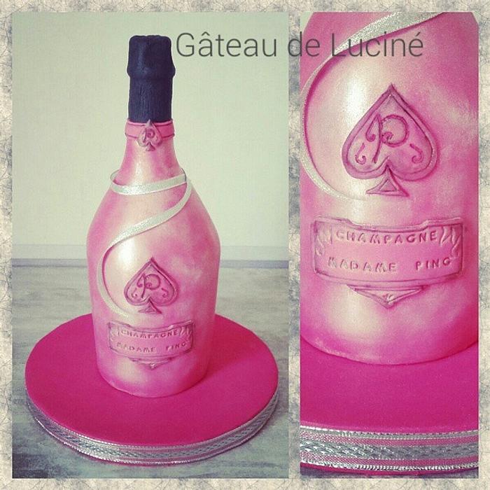 Champagne bottle 3D cake