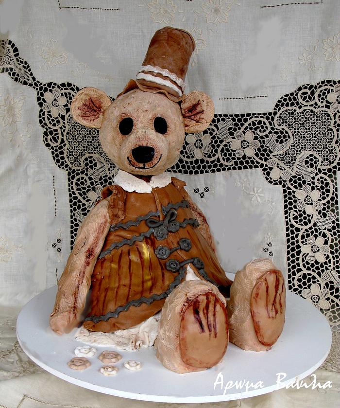 steampunk teddy bear cake