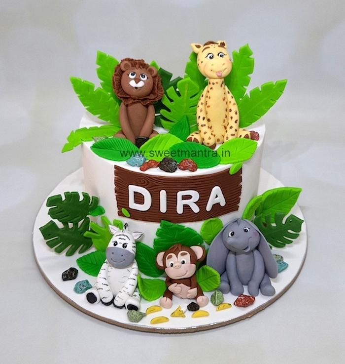 Jungle theme cake