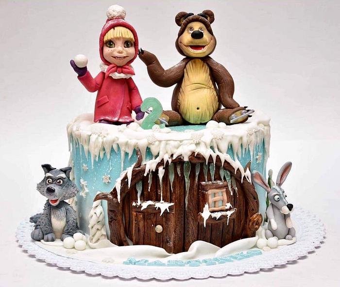 Cake Masha and the bear