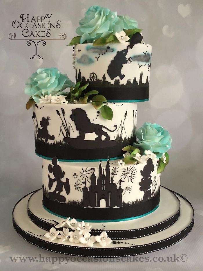 Silhouette Wedding cake 