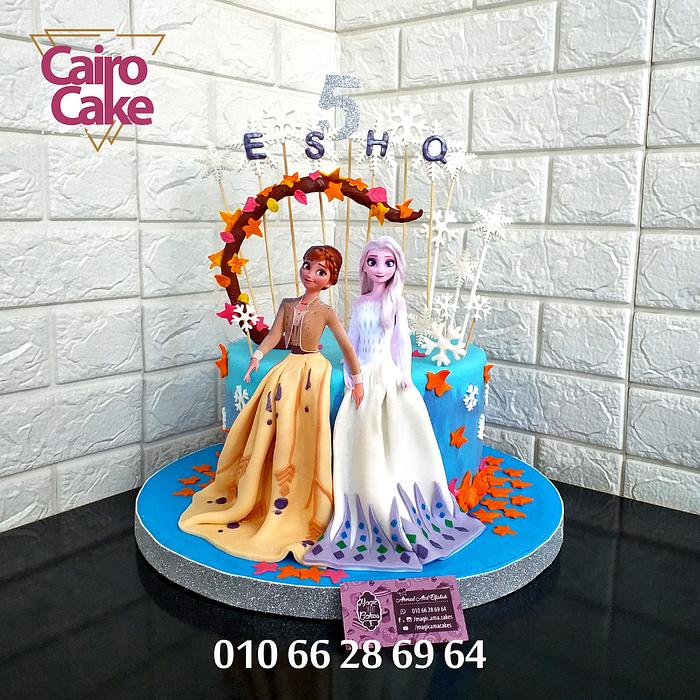 Frozen Elsa & ana Cake