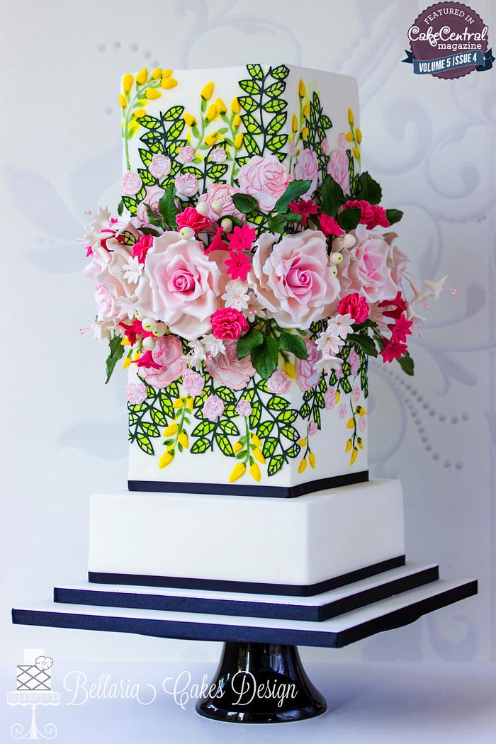 Giambattista Valli Fashion Inspired wedding cake 